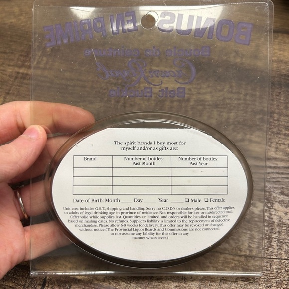 Vintage Crown Royale Brass Belt Buckle - Picture 3 of 3